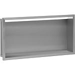Stainless steel wall installation niche, open 600, LED lighting
