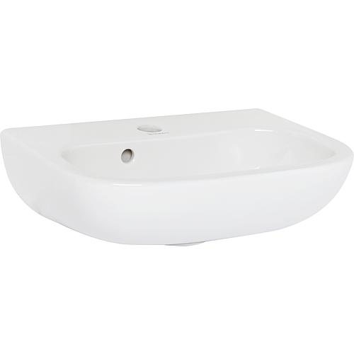 Lave-mains Duravit D-Code 450 mm avec trop plein 1 percage mitigeur, blanc