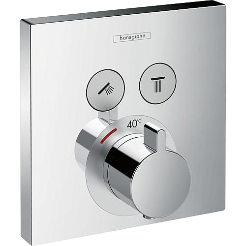 ShowerSelect flush-mounted thermostat, for 2 consumers Standard 1