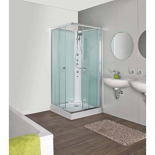 Complete shower Basic, 2 sliding doors and 2 glass fixtures Anwendung 3