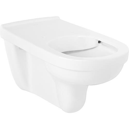 Wall-mounted flushdown toilet WC rimless V&B ViCare Direct Flush, horizontal outlet, 700x360mm, white