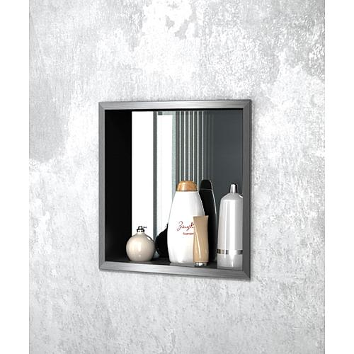 Stainless steel wall installation niche, open 600, rear mirror wall Anwendung 2