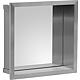Stainless steel wall installation niche, open 300, rear mirror wall Standard 1