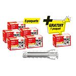 Kit promotionnel Chevilles 5 x paquets SX Plus 6 x 30 + 1 paquet GRATUIT
