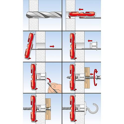 Kippdübel, nylon Typ Duotec Anwendung 1