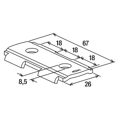 Rail connector, for mounting rail FLS Anwendung 1