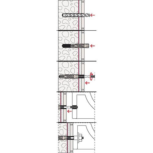 Waschtischbefestigung fischer WST Anwendung 3