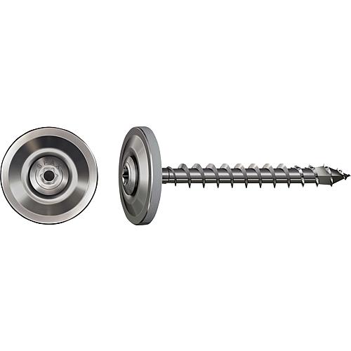 Screws with sealing washer, stainless steel A2