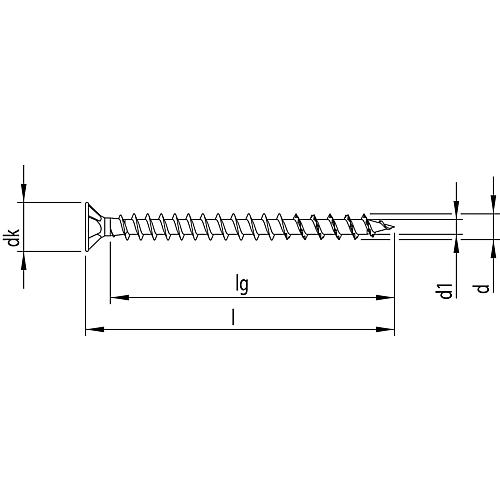 Heco, Countersunk head screws, Thread ø d1: 3.5, head ø: 7.3, galvanised Standard 2