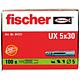 fischer Universaldübel UX aus Nylon Anwendung