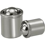 Spring-loaded pressure fittings, stainless steel