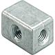 Mounting cubes, M8, galvanised cast iron