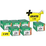 5 x vis à tête fraisée filetage partiel + 1 x pack gratuit, 5,0 x 80 mm