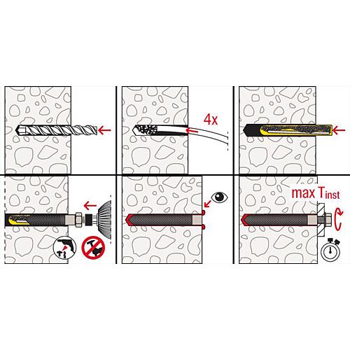 Ancrage à filetage interne pour béton, inox Anwendung 3