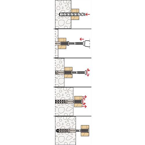 Adjusting dowel with screw