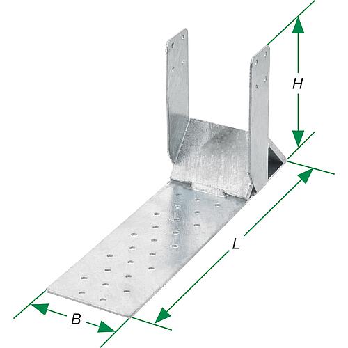 Connecteur de pied de chevron pour bois, galvanisé à chaud, type SXTCT Anwendung 1