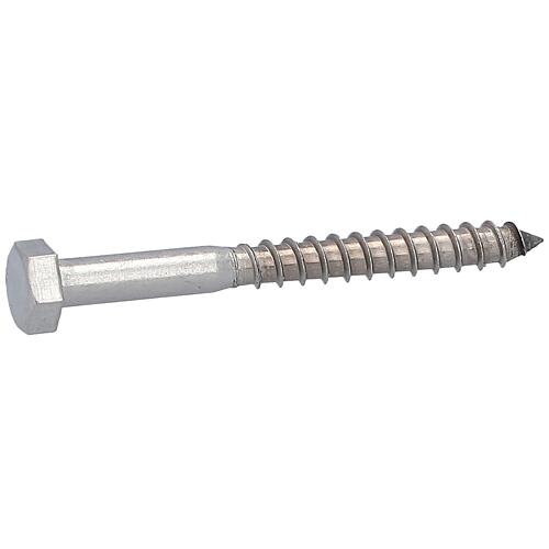 Hexagonal wood screws, ø 8 mm, DIN 577, stainless steel A2