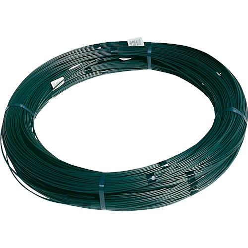 Green plastic-coated steel wire