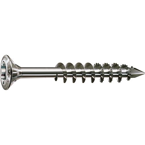 SPAX® pan head screw, partial thread stainless steel A2, T-STAR plus, milling ribs, CUT point, anti-friction coating