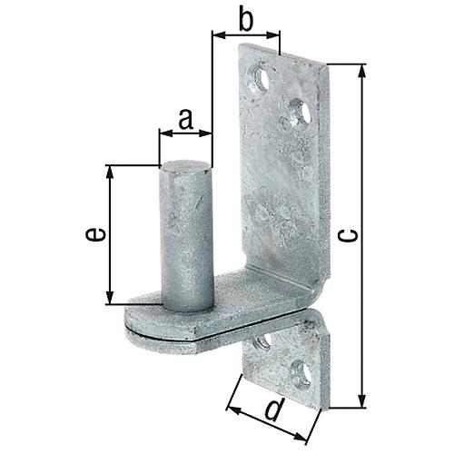 Kloben auf Platte, Haken DII Anwendung 1