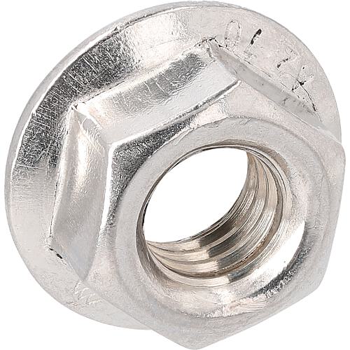Hexagonal nuts with flange C. 8 DIN 6923 galvanised