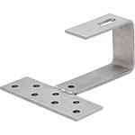 Universal roof hook for beaver tail tile, slate and bitumen