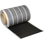 Alu-Flexband plissiert für Wand und Kamin, 0,3x5m, Farbe schwarz
