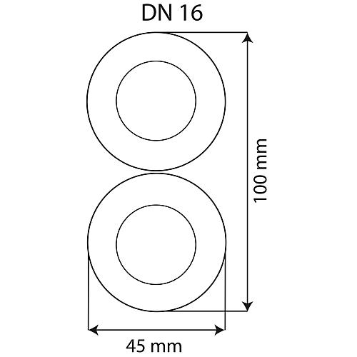 Solar-Flexrohr 2 in 2 DN 16, 50m mit Isolierung und Fühlerkabel