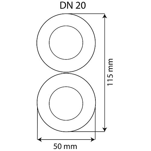 Flexible solaire inox 2en2 DN20, couronne 50 m avec isolation et câble sonde