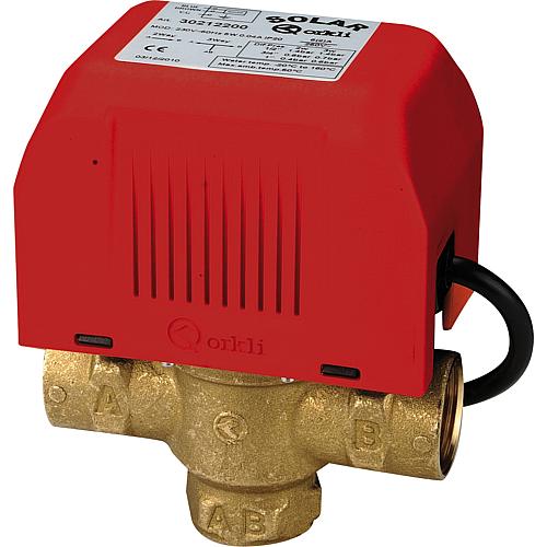 Three-way zone valve, Solar, with limit switch Standard 1