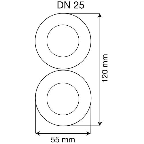 Edelstahl-Spiralrohr mit Isolierung DN 25
