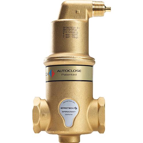 Dégazeur de micro bulles SpiroVent® solaire AutoClose, horizontal Standard 1