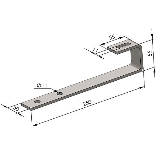 Universal-Dachhaken für Biberschwanz, Schiefer und Bitumen Standard 2