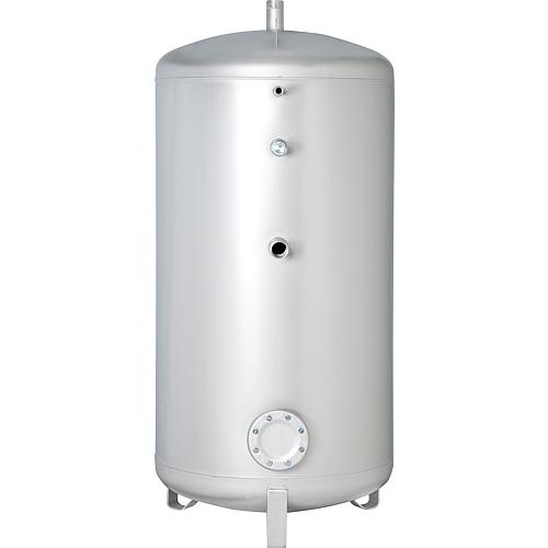 SFI hot water tank, stainless steel, with heat exchanger