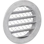 Grilles pare-pluie, en aluminium, avec moustiquaire, rondes