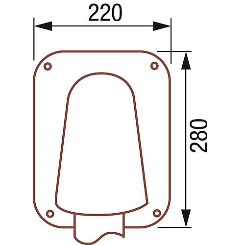 Kamindurchgangsplatte Senkrecht DN 90 Standard 2