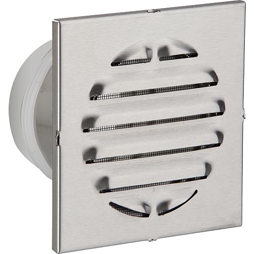 Angular weather protection grille with connector