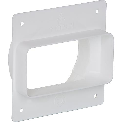 Flat plastic duct junction connection piece Standard 1