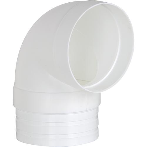 Deflector with connecting piece DN 100 Round, white