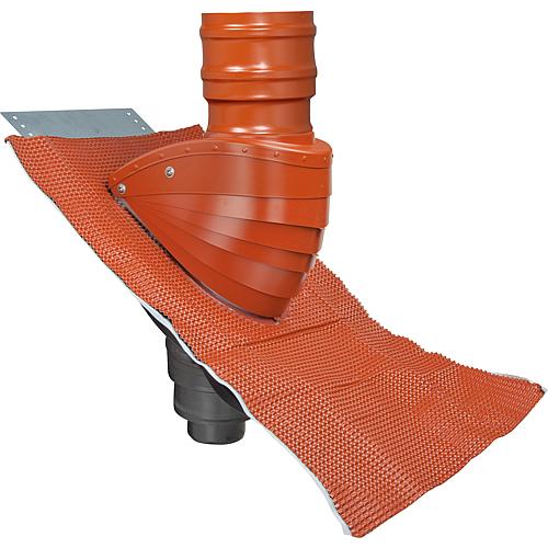 Roof hood, sloping roof, dirt w. Type SDS 100, colour natural red