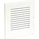weather grating painted white, 138 x 138 mm metal with insect screen and fastenings