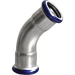 Stainless steel press fittings, M contour, elbow 45° (i x i)