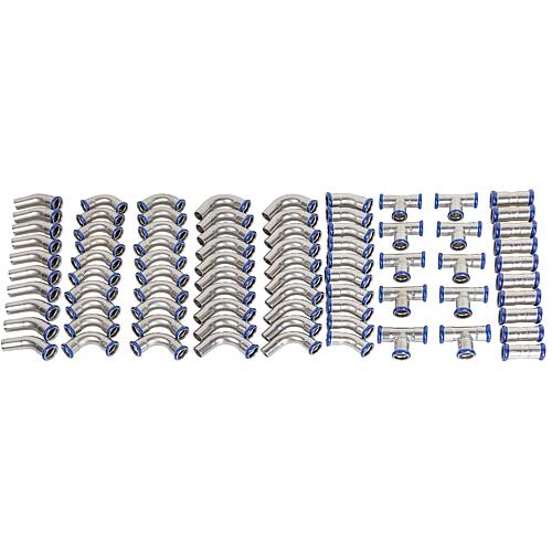 Stainless steel press fitting pack, M-profile,
80-piece Standard 1