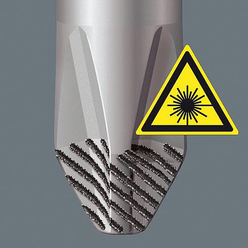 Pozidriv-Schraubendreher Edelstahl WERA, Klinge rund, Lasertip-Spitze