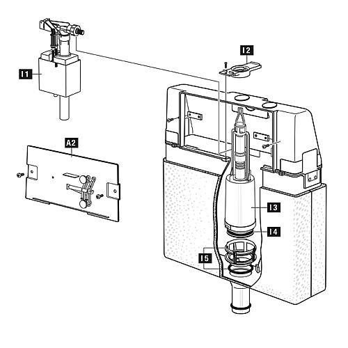 Flush-mounted cistern 80.000 Standard 1