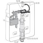 Angel model 1-volume and 2-volume flush-mounted cistern